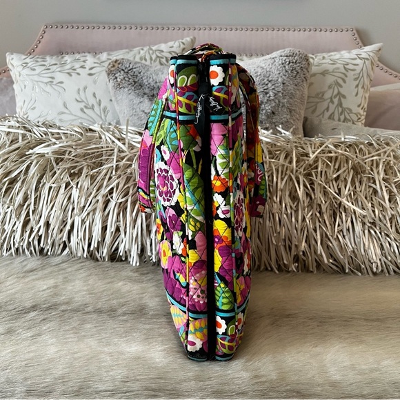 VERA BRADLEY VaVa Bloom 2012 Checkpoint Friendly Laptop Bag Pink Blue Floral Y2K - Picture 7 of 15